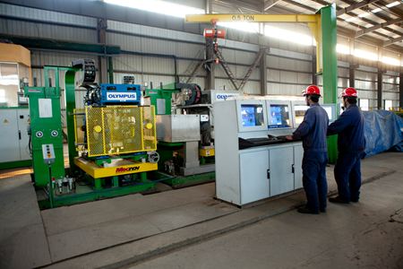 EDDY CURRENT AND ULTRASONIC FLAW TESTING MACHINE